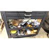 Image 3 : METAL 3-TIER MOBILE CART W/ 3 DRAWERS - CONTENTS INCLUDED
