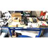 Image 2 : BLUE METAL STATIONARY WORK BENCH W/ CONTENTS