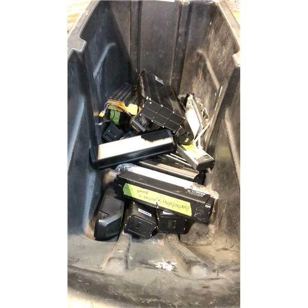 BIN OF BATTERIES INCL LITHIUM-ION - MARKED NEEDS REFURBISH *BIN NOT INCLUDED*