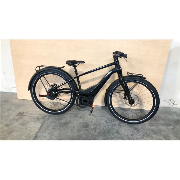 BLACK HARLEY DAVIDSON RUSH/CTY-S ELECTRIC BICYCLE WITH BATTERY *NO CHARGER*