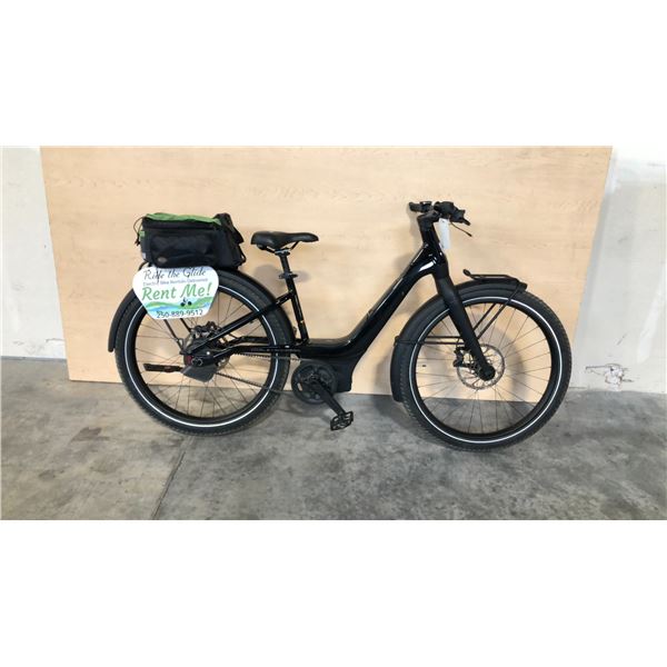 BLACK HARLEY DAVIDSON RUSH/CTY- ELECTRIC BICYCLE WITH BATTERY, KEYS AND CHARGER
