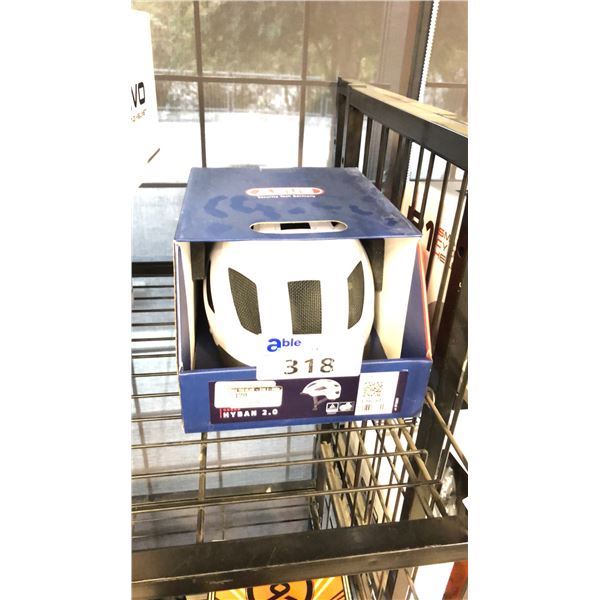 POLAR WHITE ABUS URBAN HYBAN 2.0 BICYCLE HELMET