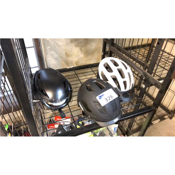 3 BICYCLE HELMETS FROM ABUS, LUMOS AND SENA