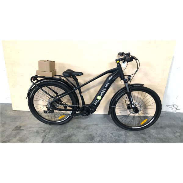 BLACK MTX MAX 10-SPEED ELECTRIC BICYCLE WITH CHARGER AND PEDALS (IN BOX) *WITH BATTERY*
