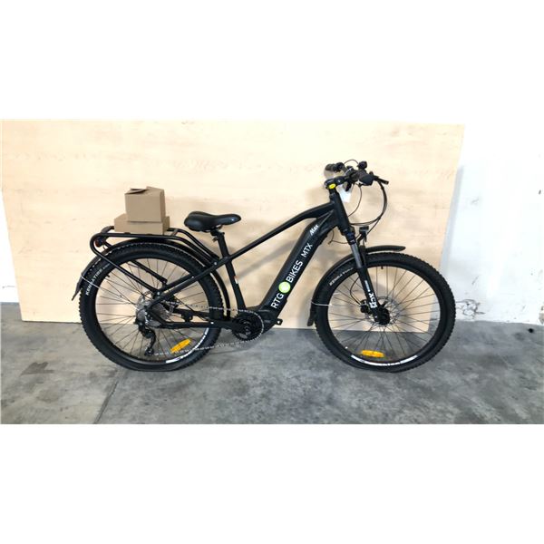 BLACK MTX MAX 10-SPEED ELECTRIC BICYCLE WITH CHARGER AND PEDALS (IN BOX) *WITH BATTERY*