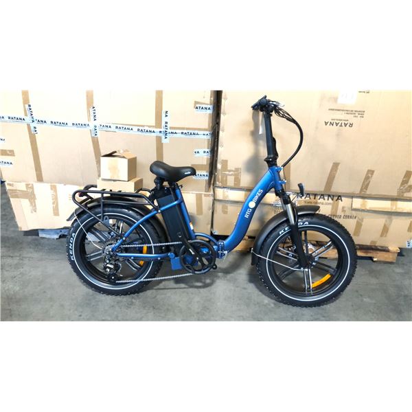 DARK BLUE 500XT 7-SPEED ELECTRIC BICYCLE WITH BATTERY, CHARGER, KEYS AND PEDALS (IN BOX)