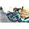 Image 2 : LIGHT BLUE FOX 24 8-SPEED ELECTRIC BICYCLE WITH BATTERY, CHARGER AND KEYS *IN BOX*