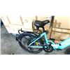 Image 2 : LIGHT BLUE FOX 24 8-SPEED ELECTRIC BICYCLE - CHARGER AND KEYS *IN BOX*