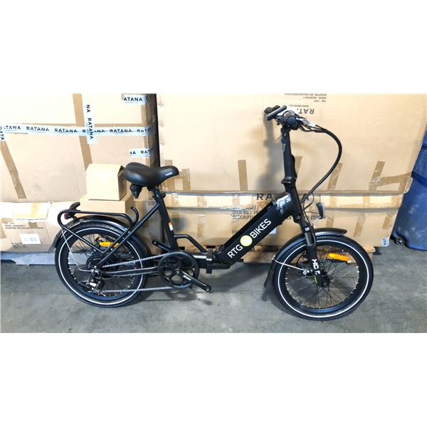 BLACK FOX 20 8-SPEED ELECTRIC BICYCLE WITH PEDALS (IN BOX), KEYS AND CHARGER