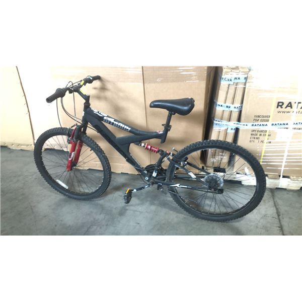 BLACK SUPERCYCLE NITROUS 21-SPEED FULL SUSPENSION MOUNTAIN BIKE