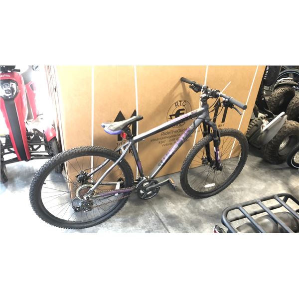 GREY/PURPLE DIADORA PARADISO FRONT SUSPENSION 21-SPEED MOUNTAIN BIKE