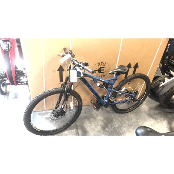 BLUE CCM VERGE T6 ALUMINUM FULL SUSPENSION 21-SPEED MOUNTAIN BIKE