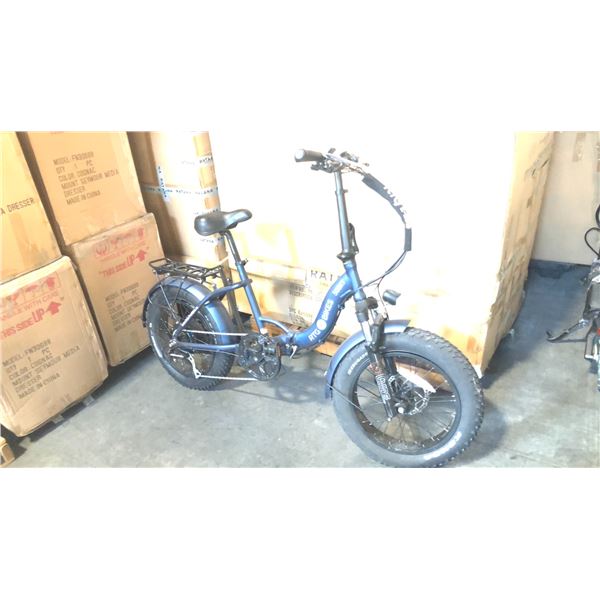 BLUE RTG 500XT ST FRONT SUSPENSION 7-SPEED FORMER RENTAL FOLDING ELECTRIC FAT TIRE BIKE
