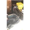 Image 3 : PALLET OF MISC ITEMS INCL BIKE PARTS, LITHIUM-ION BATTERIES, BINS, SHELF, BASIL BUDDY DOG BASKETS