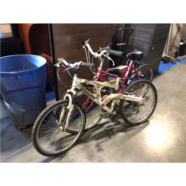 4 ASSORTED BIKES FOR PARTS OR REPAIR