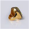 Image 4 : 18k Yellow Gold Lemon Quartz & Black Diamond Cocktail Ring by Carlo Rici