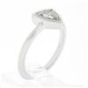 Image 9 : NEW Platinum GIA 1.01 ctw Trillion Cut Bezel Diamond Solitaire Engagement Ring