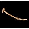 Image 2 : 0.54 ctw Diamond Bangle Bracelet - 14KT Rose Gold