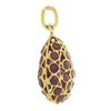 Image 5 : Pair 18k Yellow Gold Bezel Set Sapphire & Ruby Puffed Teardrop Charms Pendants
