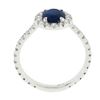 Image 9 : Platinum 1.90 ctw GIA Oval No Heat Burma Blue Sapphire Diamond Low Profile Ring
