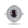 Image 1 : 1.52 ctw UNHEATED Pink Sapphire and 0.80 ctw Diamond Platinum Ring (GIA CERTIFIE
