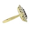 Image 5 : Vintage 14k Gold 1.57 ctw Marquise Garnet & Old Single Diamond Halo Cocktail Rin
