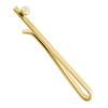 Image 5 : Estate 14k Yellow Gold Cultured Pearl Polished Engraved 1.7" Men's Tie Bar Clip