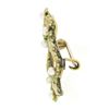 Image 1 : Antique Art Nouveau 14K Gold Matte Enamel Seed Pearl & Leaf Wreath Brooch Pin