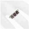 Image 3 : Antique Edwardian Platinum Rhodolite Garnets Filigree Wheat Work 3 Stones Ring