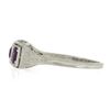 Image 6 : Antique Edwardian Platinum Rhodolite Garnets Filigree Wheat Work 3 Stones Ring