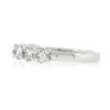 Image 6 : NEW Platinum 1.12 ctw Round Shared Prong Diamond Low Profile Wedding Band Ring