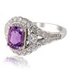 Image 2 : 1.49 ctw Pink Sapphire and 0.56 ctw Diamond 18K White Gold Ring