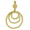 Image 6 : Denise Roberge 22k Yellow Gold Triple 3 Circle Textured Dangle Enhancer Pendant