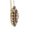 Image 5 : 18k Rose Gold 7.32 ctw Ruby & Diamond Round Pendant 19.5" By the Yard Necklace