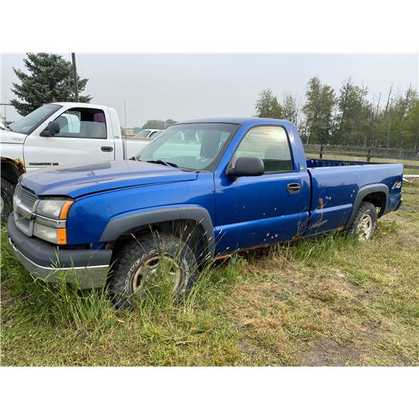 Blue Chev reg cab 4 by 4 V8 auto sold for parts only