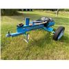 Image 1 : Blue wood splitter, mtd on single axle, sold as is