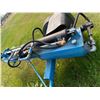 Image 2 : Blue wood splitter, mtd on single axle, sold as is