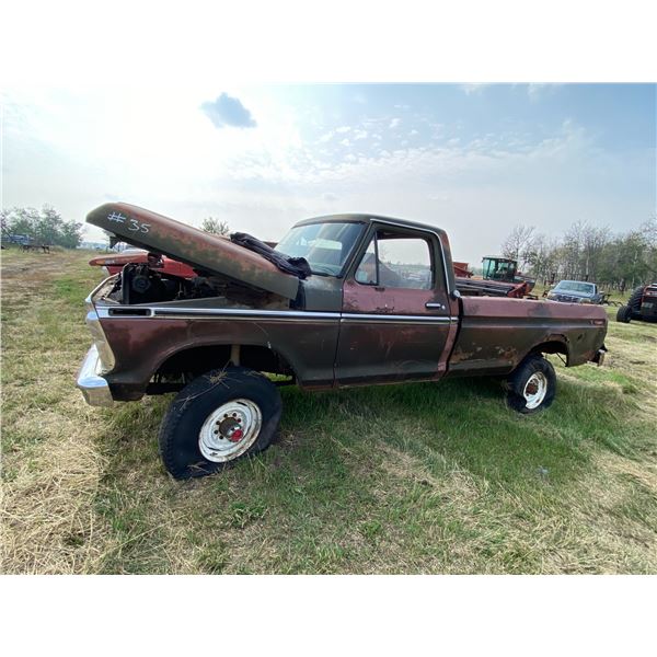 Black Ford 4x4, Not Running, Sold for Parts