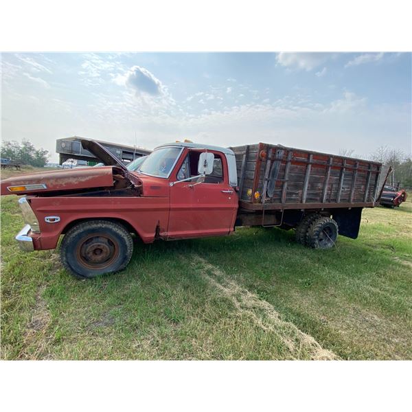 Red Ford One Ton c/w Box, Sold for Parts