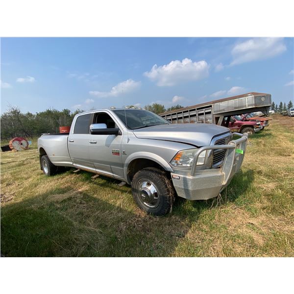 Approx 2010 Quad Cab Dodge Dually, Diesel 4x4, Body Damage, Smokes, Leaking Oil, Sold As Is. Had Run