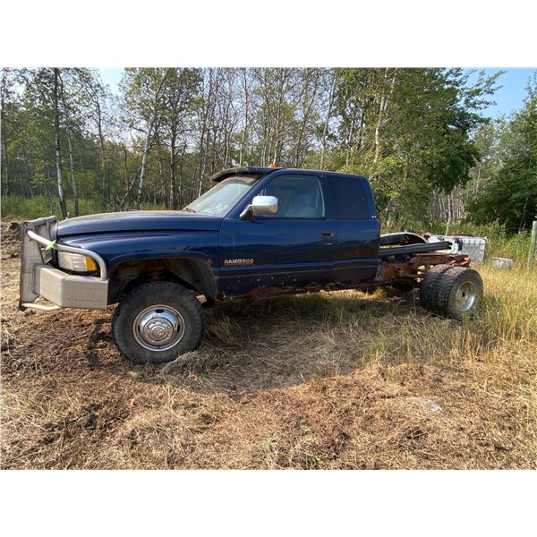 Blue Dodge Ext. Cab Dually 3500 Diesel 4x4, Not Running, #463874
