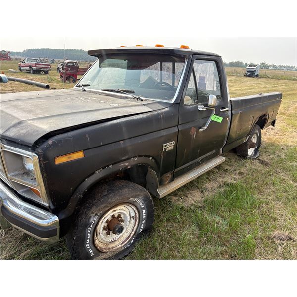 Black ford 250 4x4 Diesel, standard, c/w iron etc. in the box, Sold for parts