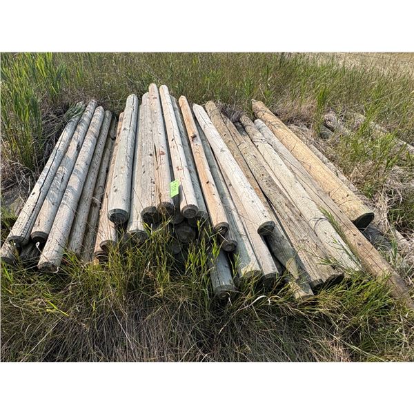 (Selling all together) 2- Piles of fence posts, Buyer responsible to load