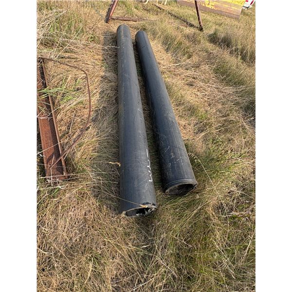 2- Lengths of heavy plastic pipe