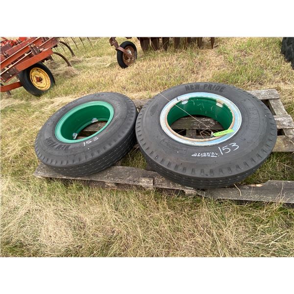 2 10.00 by 20 tires and rims selling together