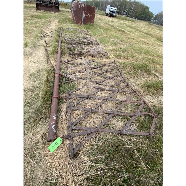 5 sections of diamond harrows and draw bar
