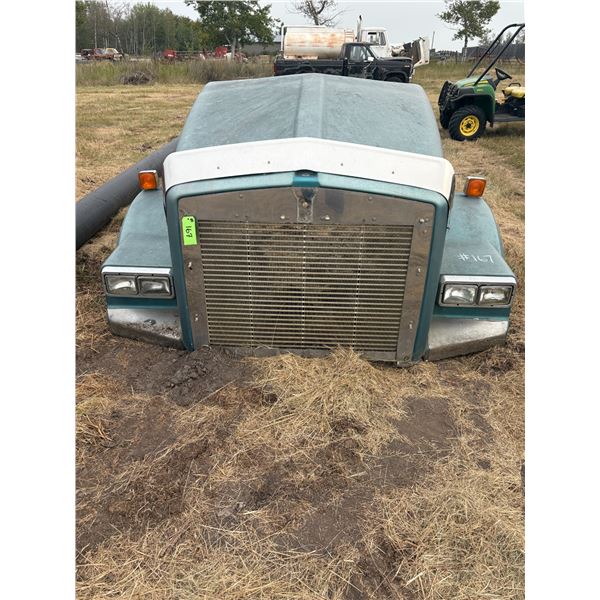 Blue Kenworth hood
