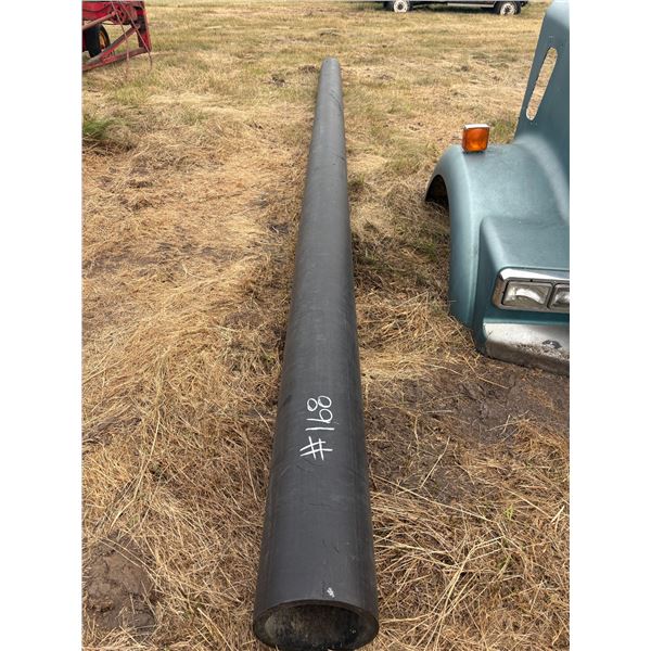 Black heavy plastic pipe 10.5 in by 23 ft