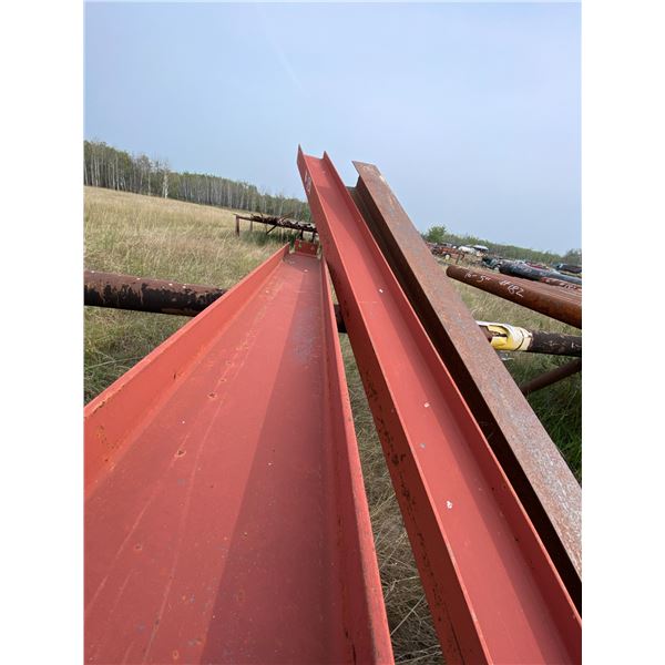 3 lengths of 5"by 8" H beams selling together 11, 14, and 24 ft