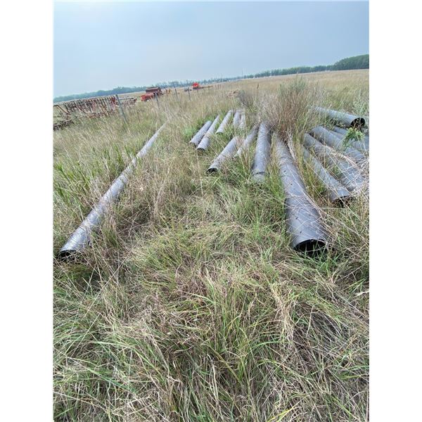 (Selling by the pile) Approx. 17- joints of Heavy Plastic Pipe, 11" from 6' to 40'